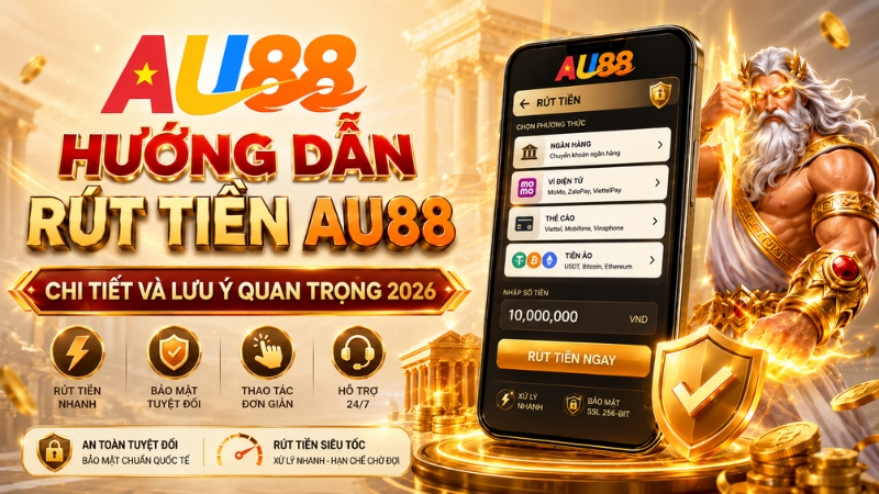 Quy trình rút tiền AU88 cập nhật 2026 Hướng dẫn rút tiền AU88 về tài khoản ngân hàng năm 2026