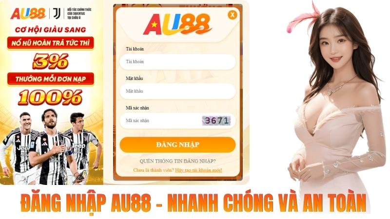 Giao diện đăng nhập AU88 cập nhật 2026 Hướng dẫn đăng nhập AU88 trên website chính thức năm 2026